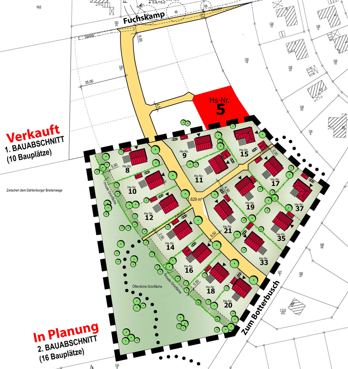 Baugebiet Baupl&auml;tze Himbergen attraktiv